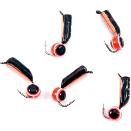 Мормышка вольфрамовая безнасадочная "ЯМАН" Столбик №7, d-2,5 мм, L-9,5 мм, 1,05 г, рыбий глаз, Медь