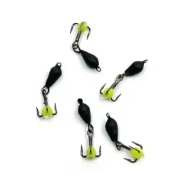 Мормышка вольфрамовая безнасадочная "ЯМАН" Дьявол с подвесным тройником, d-3 мм., 0,6г, капля с глазком, флуоресцентный Желтый