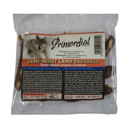 114гр Лакомство Primordial для собак полувлажные Сосиски с Ягнёнком