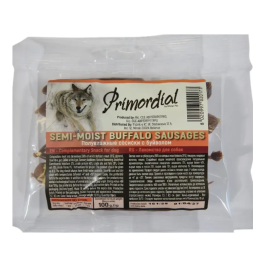 114гр Лакомство Primordial для собак полувлажные Сосиски с Буйволом