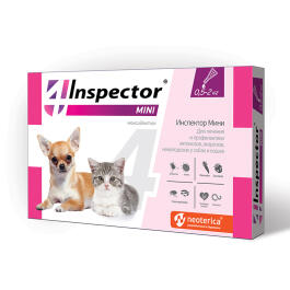 Inspector Mini капли на холку от блох и клещей для собак и кошек 0,5-2кг, 1шт