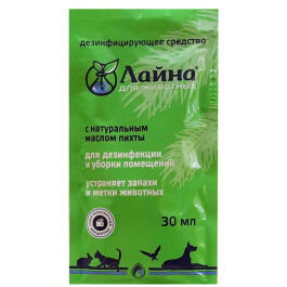 Лайна Дезинфицирующее средство для уборки и устранения неприятных запахов/меток животных, Пихта (саше) 0,03л