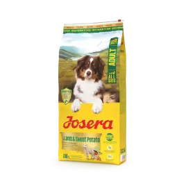 12,5кг Корм Josera Adult with Lamb&Sweet Potato (Medium/Maxi 25/16) гипоаллергенный, беззерновой для взрослых собак всех пород с пищевой аллергией с Ягнёнком и Бататом