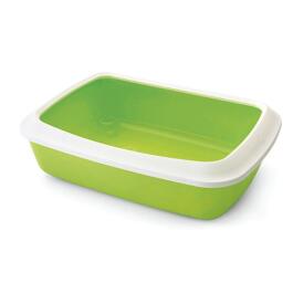 Туалет SAVIC Iriz 42 со съемным ободом для кошек, 42*31*12,5см салатовый/белый