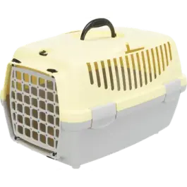 Переноска TRIXIE Traveller Capri II для мелких животных до 8кг, 37*34*55см, серая/желтая