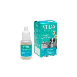 Лосьон Veda Фитоэлита гигиенический для ушей с фитокомплексом для собак и кошек, 15гр