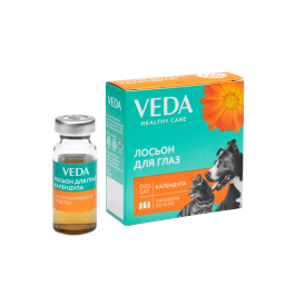 Лосьон Veda "Календула" для обработки глаз собак, кошек и других мелких домашних животных 10мл*1шт