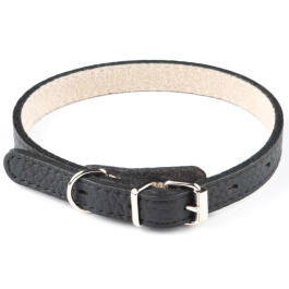 Ошейник Mr.Kranch для собак из натуральной кожи Чёрный, 24-30см