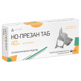 Но-Презан NITA-FARM спазмолитическое средство для кошек и собак, массой до 20-50кг, 1таб*40мг