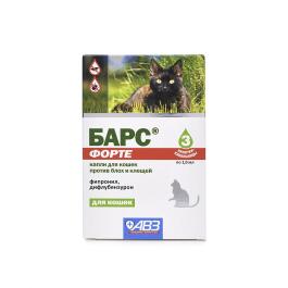 Капли на холку БАРС Форте АВЗ от блох и клещей для кошек, 1шт