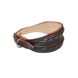 Ошейник "Сима" Сельдь 18мм плетеный (30-35см) коричневый