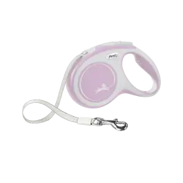 Рулетка FLEXI New Comfort S 15кг 5м шлея, светло-розовая