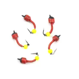 Мормышка вольфрамовая безнасадочная "ЯМАН" Лесотка №4, 1гр, желтый шар, красный