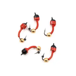 Мормышка вольфрамовая безнасадочная "ЯМАН" Лесотка №4 1гр латунный шар, красный