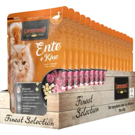 85гр Влажный корм Leonardo Duck + Cheese для взрослых кошек от года с Уткой и сыром