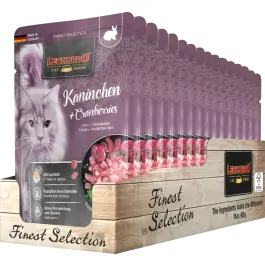 85гр Влажный корм Leonardo Rabbit + Cranberries для взрослых кошек от года с Кроликом и клюквой