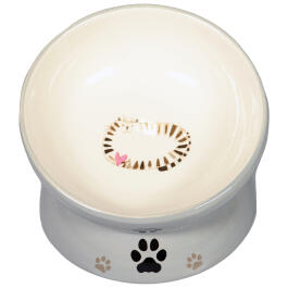 Миска Mr.Kranch на подставке для кошек керамическая Серая, 120мл