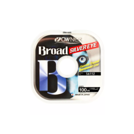 Леска OWNER BROAD Silver Eye, светло-серый, 100м 0,12мм