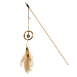 Игрушка-дразнилка Triol NATURAL для кошек из натуральных материалов "Амулет", 340/400мм