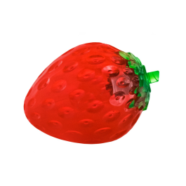 Игрушка WOGY для собак Клубника мигающая 10*7см