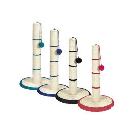 Когтеточка-столбик "TRIXIE" для кошек, с мячиком, 62 см, дерево, сизаль, плюш, разл. цвета