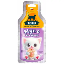 15г Лакомство TitBit для кошек Мусс из Курицы