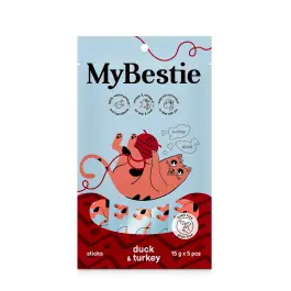 5*15г Крем-лакомство MyBestie для кошек Утка и Индейка