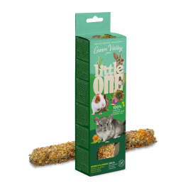160гр Лакомство Little One "Зелёная долина" беззерновые палочки с травами и цветами для декоративных животных