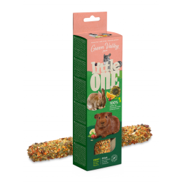 180гр Лакомство Little One "Зелёная долина" беззерновые палочки с фруктами для декоративных животных