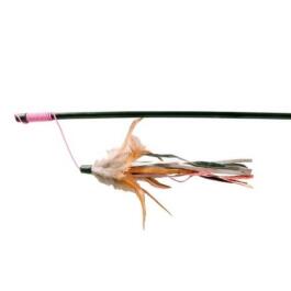 Дразнилка TRIXIE для кошек с пером и кожаными полосками, 50см