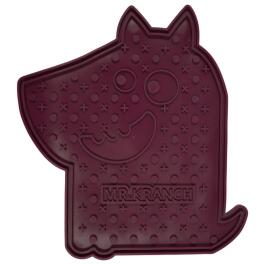 Лизательный коврик Mr.Kranch для медленного поедания силиконовый 20*20см бордовый на присосках