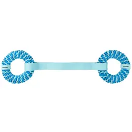 Игрушка-перетяжка Mr.Kranch Плетеное кольцо-спираль двойное для собак Голубая, 12см