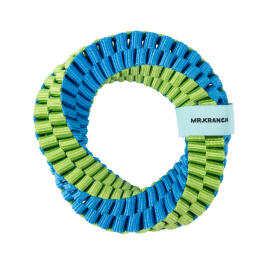 Игрушка Mr.Kranch Плетеное кольцо-спираль для собак Зеленая, 19см