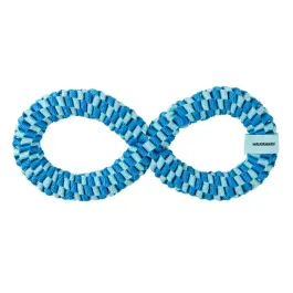 Игрушка Mr.Kranch Плетеное кольцо восьмерка для собак Голубая, 13см