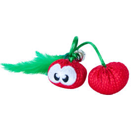 Игрушка Petstages Dental "Вишни" для кошек с кошачьей мятой, 7см