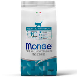 1,5кг Корм Monge Kitten Chicken для котят и беременных кошек с Курицей