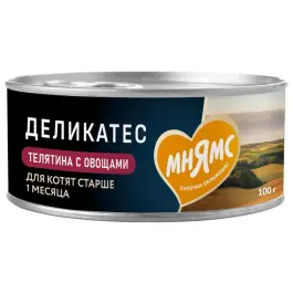 100г Влажный корм Мнямс Delicatesse "Паштет по-бельгийски" для  котят старше 1 месяца с Телятиной и Овощами