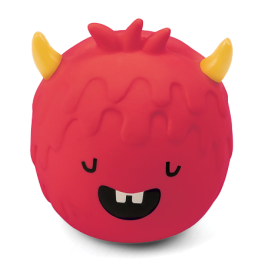 Игрушка Triol "Красный монстрик с рожками" для собак, 6,3см