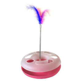 Игрушка Трек-круг с перьями для кошек, 25*25*8см