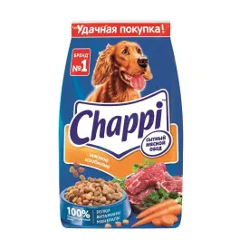 600гр Корм CHAPPI для взрослых собак мясное изобилие с травами