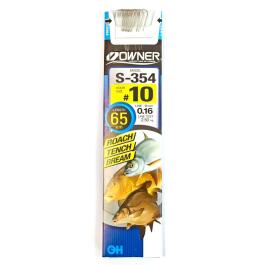 Крючок Owner S-354, №10 с поводком 0,16мм