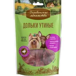 55г Лакомство "Деревенские лакомства" для собак мини пород Дольки утиные
