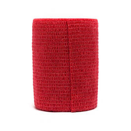 Бинт VETЗАБОТА ветеринарный самофиксирующийся Красный, 7,5см*4,5м