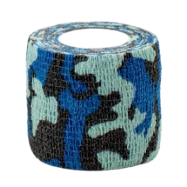 Бинт VETЗАБОТА ветеринарный самофиксирующийся милитари Голубой, 5см*4,5м