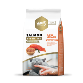 2кг Корм Amity Super Premium для стерилизованных кошек с Лососем