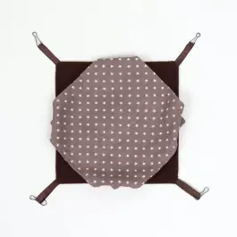 Гамак подвесной LOORI "Зведы" для грызунов Коричневый, 23*23см