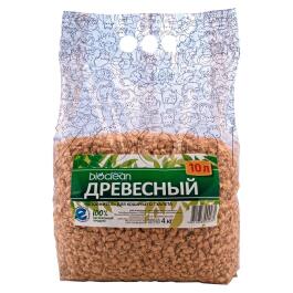 Древесный наполнитель "Bioclean" для кошек, 10л (4кг)