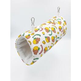 Домик-труба LOORI "Ананас" для грызунов подвесной, 25*10*10см