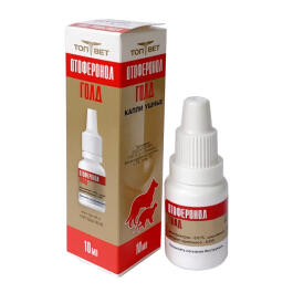 Отоферонол Голд капли ушные при отодектозе для собак и кошек, 10мл