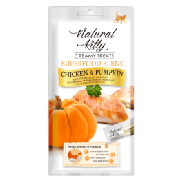 4*12г Лакомство Pettric Natural Kitty крем-суп для кошек Курица и Тыква